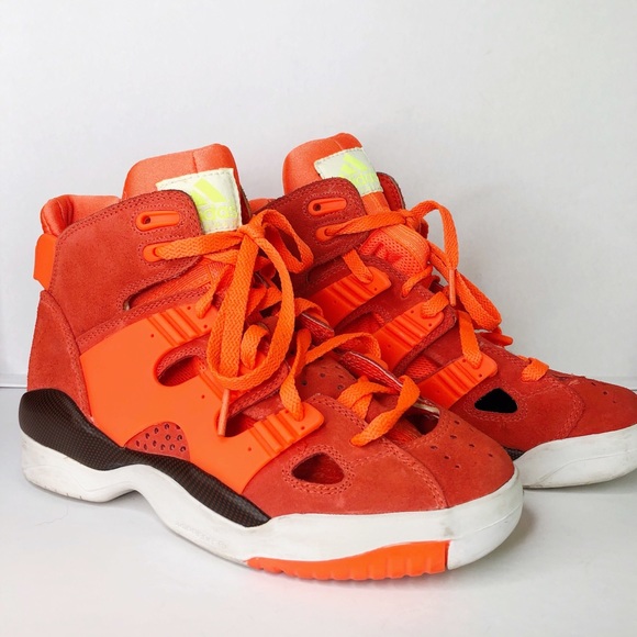 orange high top adidas